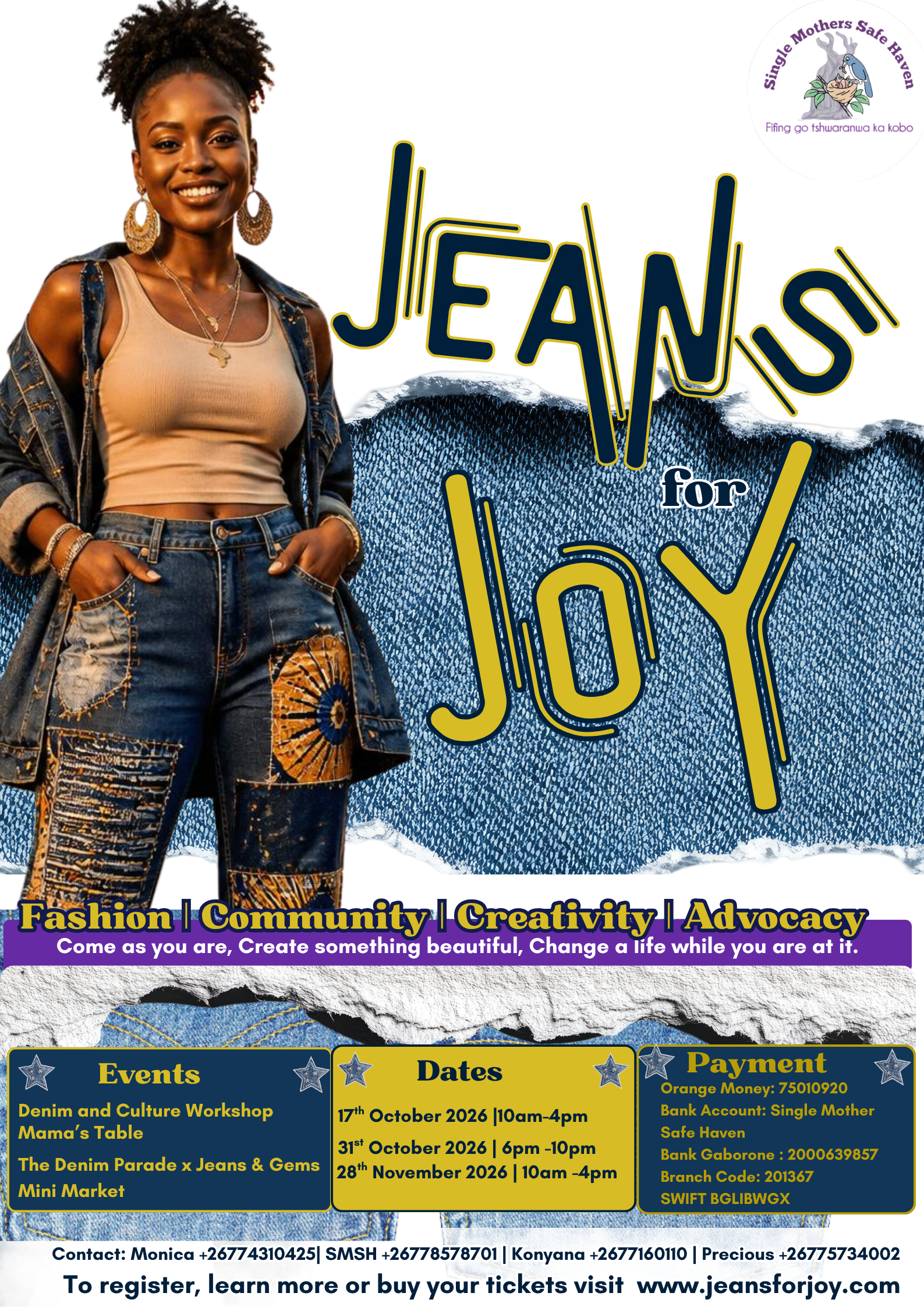 Jeans for Joy campaign flyer